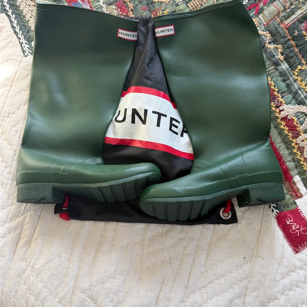 Hunter Dark Green Waterproof Boots